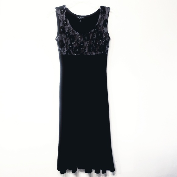 Perceptions Dresses & Skirts - Perceptions Sleeveless Black & Silver Dress 4P